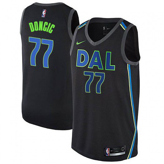 Men's Dallas Mavericks Luka Doncic #77 Nike Swingman Black City Edition Jersey