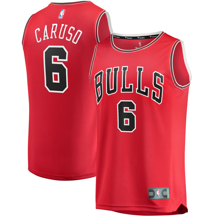Men's Fanatics Branded Alex Caruso Red Chicago Bulls 2021/22 Fast Break Replica Jersey - Icon Edition