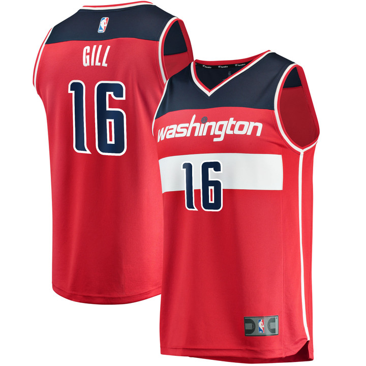 Men's Fanatics Branded Anthony Gill Red Washington Wizards 2021/22 Fast Break Replica Jersey - Icon Edition