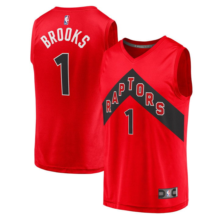 Men's Fanatics Branded Armoni Brooks Red Toronto Raptors 2021/22 Fast Break Replica Jersey - Icon Edition