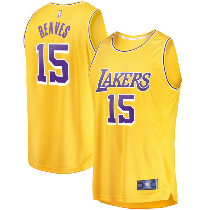 Men's Fanatics Branded Austin Reaves Gold Los Angeles Lakers 2021/22 Fast Break Replica Jersey - Icon Edition
