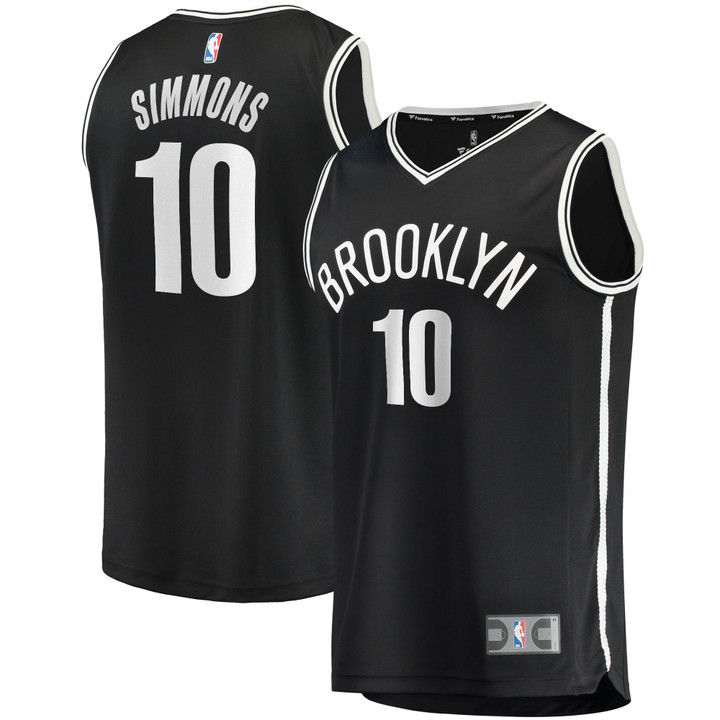 Men's Fanatics Branded Ben Simmons Black Brooklyn Nets 2021/22 Fast Break Replica Jersey - Icon Edition