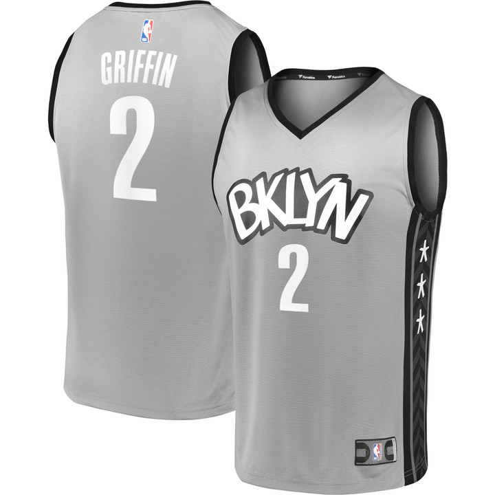 Men's Fanatics Branded Blake Griffin Charcoal Brooklyn Nets 2020/21 Fast Break Replica Player Jersey - Statement Edition