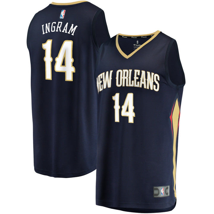 Men's Fanatics Branded Brandon Ingram Navy New Orleans Pelicans 2020/21 Fast Break Replica Player Jersey - Icon Edition