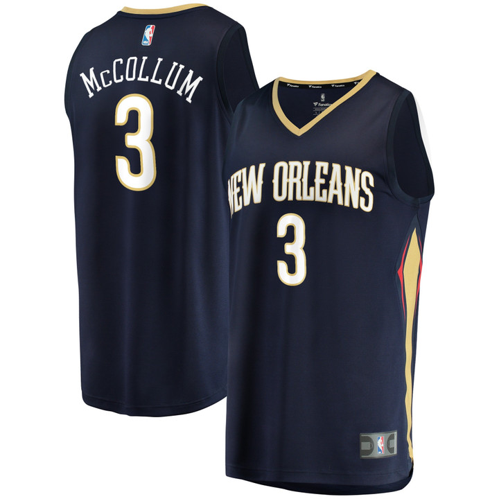 Men's Fanatics Branded C.J. McCollum Navy New Orleans Pelicans 2022/23 Fast Break Replica Jersey - Icon Edition