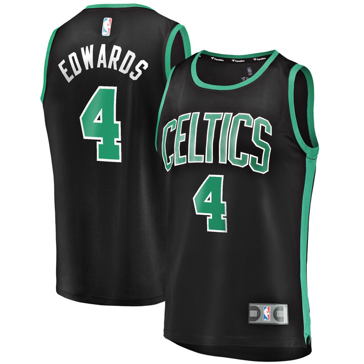 Men's Fanatics Branded Carsen Edwards Black Boston Celtics Fast Break Replica Player Jersey - Statement Edition