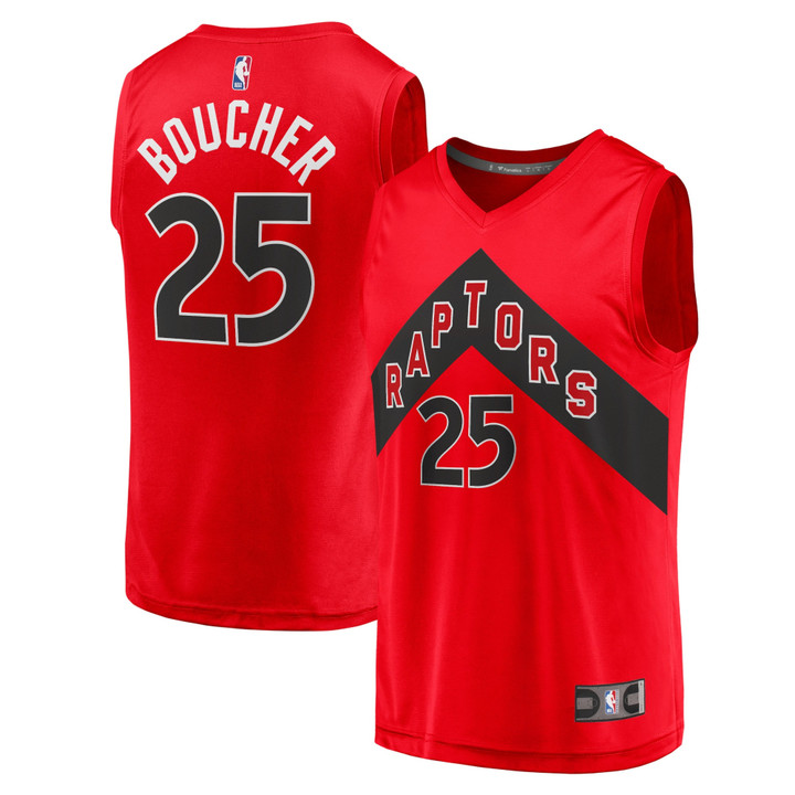 Men's Fanatics Branded Chris Boucher Red Toronto Raptors 2021/22 Fast Break Replica Jersey - Icon Edition