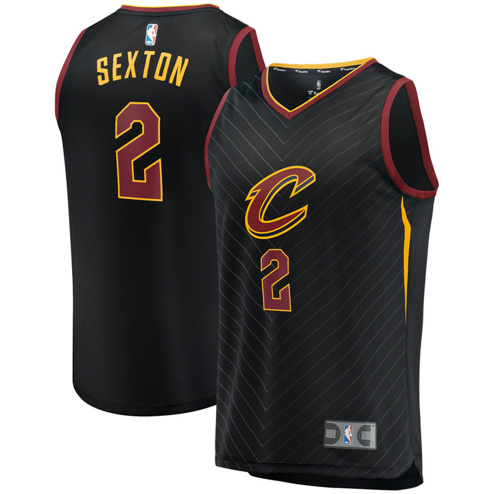 Men's Fanatics Branded Collin Sexton Black Cleveland Cavaliers Fast Break Replica Player Jersey - Statement Edition
