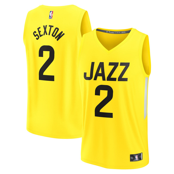 Men's Fanatics Branded Collin Sexton Gold Utah Jazz 2022/23 Fast Break Replica Jersey - Icon Edition