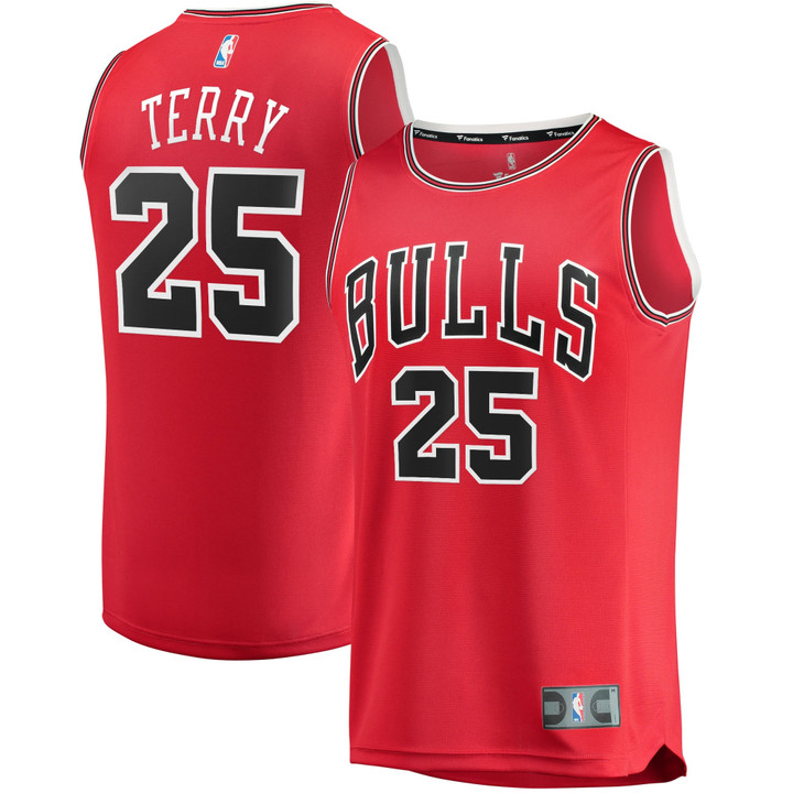 Men's Fanatics Branded Dalen Terry Red Chicago Bulls 2022 NBA Draft First Round Pick Fast Break Replica Player Jersey - Icon Edition