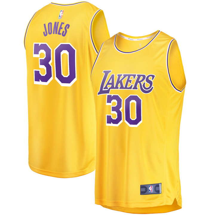 Men's Fanatics Branded Damian Jones Gold Los Angeles Lakers Fast Break Replica Jersey - Icon Edition