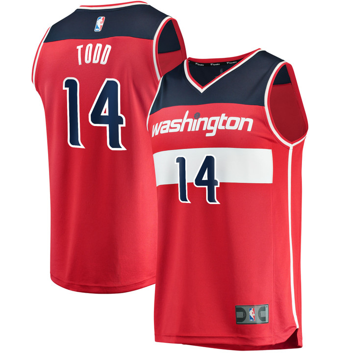 Men's Fanatics Branded Isaiah Todd Red Washington Wizards 2021/22 Fast Break Replica Jersey - Icon Edition