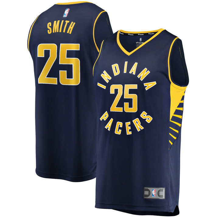 Men's Fanatics Branded Jalen Smith Navy Indiana Pacers 2021/22 Fast Break Replica Jersey - Icon Edition
