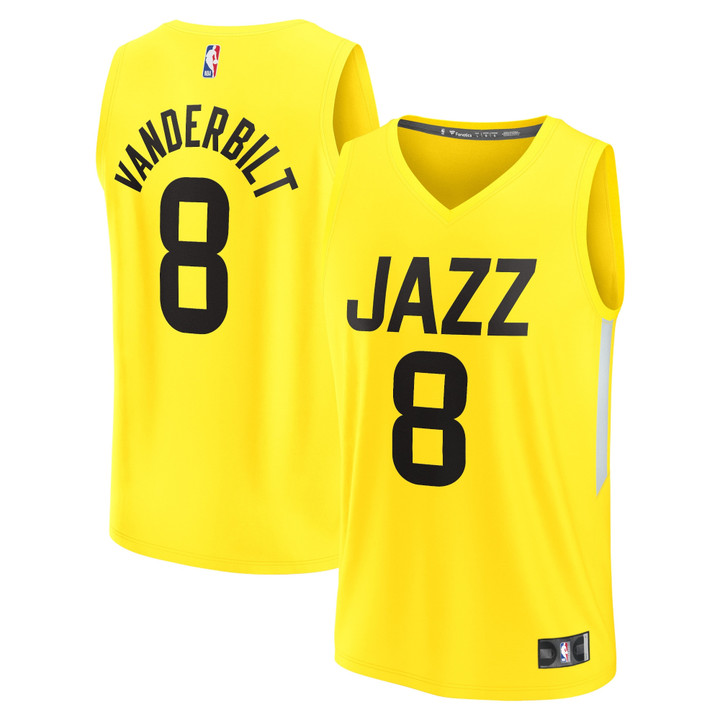 Men's Fanatics Branded Jarred Vanderbilt Yellow Utah Jazz Fast Break Replica Jersey - Icon Edition