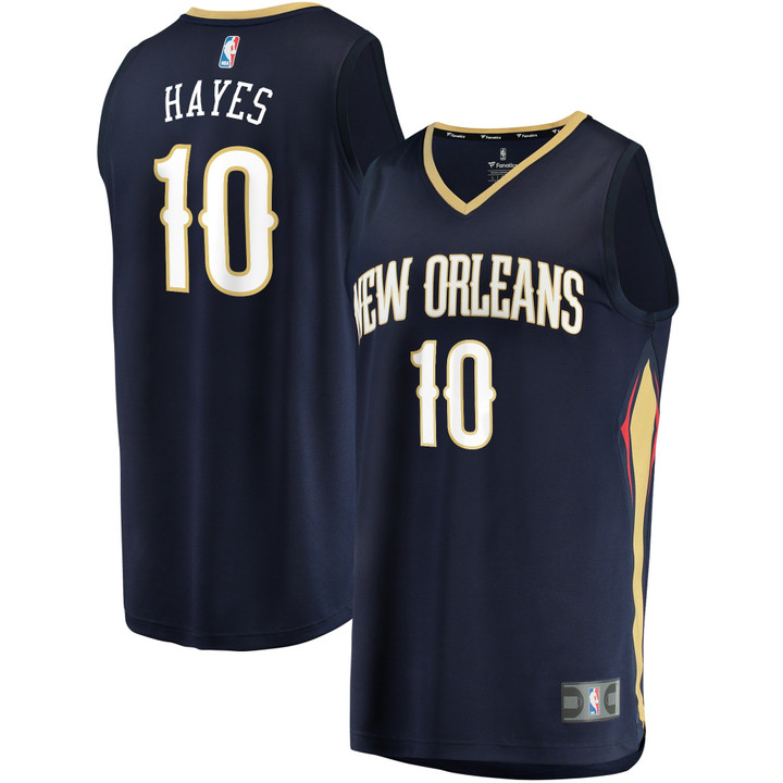 Men's Fanatics Branded Jaxson Hayes Navy New Orleans Pelicans Fast Break Replica Jersey - Icon Edition