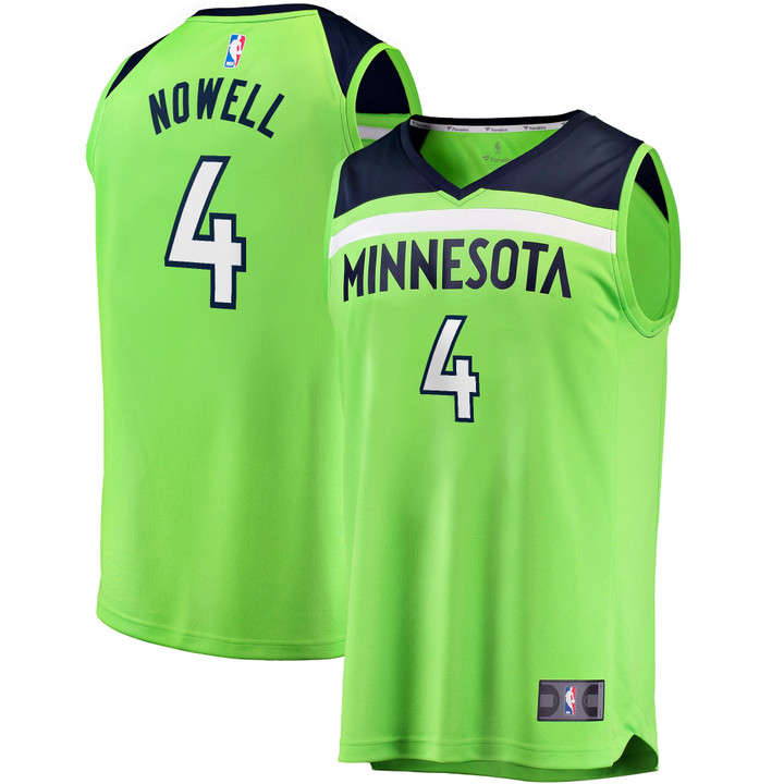 Men's Fanatics Branded Jaylen Nowell Neon Green Minnesota Timberwolves Fast Break Replica Jersey - Statement Edition