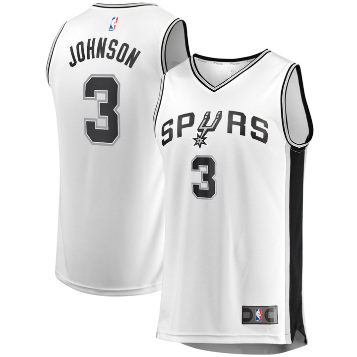 Men's Fanatics Branded Keldon Johnson White San Antonio Spurs Fast Break Replica Jersey - Association Edition