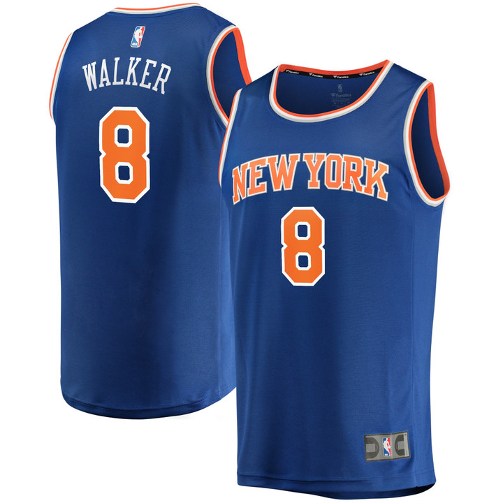 Men's Fanatics Branded Kemba Walker Blue New York Knicks 2022/23 Fast Break Replica Jersey - Icon Edition