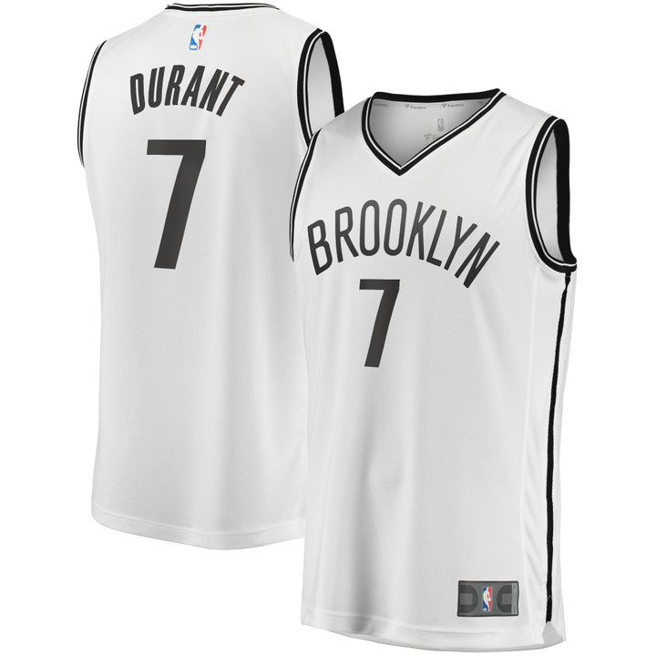 Men's Fanatics Branded Kevin Durant White Brooklyn Nets 2019 Fast Break Player Movement Jersey - Association Edition