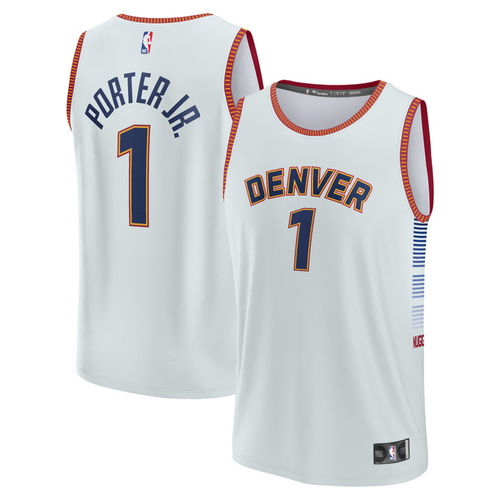 Men's Fanatics Branded Michael Porter Jr. Silver Denver Nuggets 2022/23 Fastbreak Jersey - City Edition