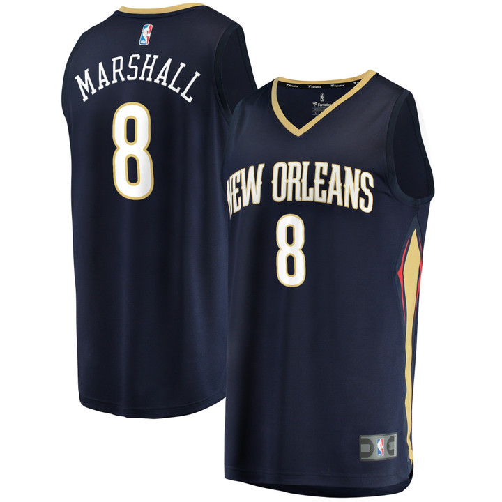 Men's Fanatics Branded Naji Marshall Navy New Orleans Pelicans 2021/22 Fast Break Replica Jersey - Icon Edition