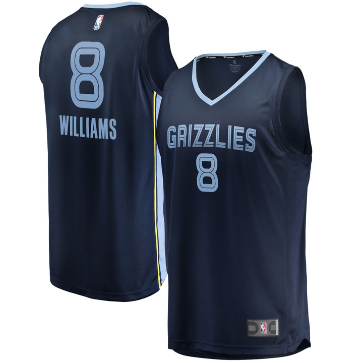 Men's Fanatics Branded Navy Memphis Grizzlies Ziaire Williams Fast Break Replica Jersey - Icon Edition