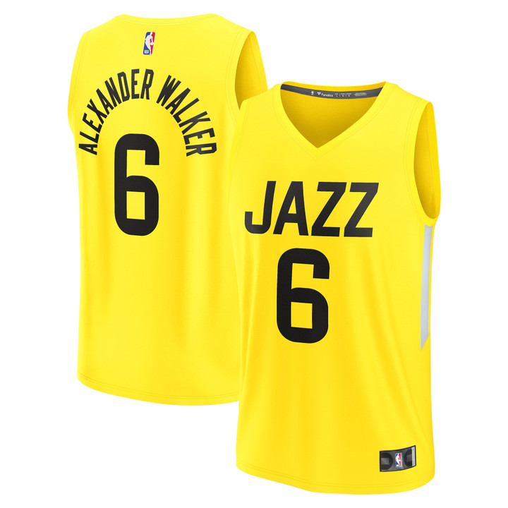 Men's Fanatics Branded Nickeil Alexander-Walker Yellow Utah Jazz 2022/23 Fast Break Replica Player Jersey - Icon Edition