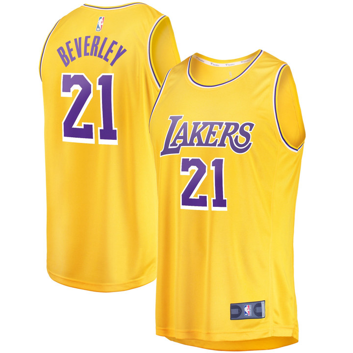 Men's Fanatics Branded Patrick Beverly Gold Los Angeles Lakers 2022/23 Fast Break Replica Player Jersey - Icon