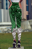 New Zealand Maori Fern Green Edition High Waist Leggings - Amaze Style™