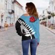 Lest We Forget - New Zealand Blue Off Shoulder Sweater K52 - Amaze Style™-WOMENS OFF SHOULDER SWEATERS