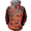 3D All Over Printed Beautiful Red Camo Hunting Hoodie - Amaze Style™