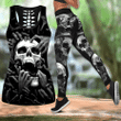 The Grim Reaper Skull Tattoo Combo Legging + Tank - Amaze Style™-Apparel