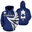 Canada Maple Leaf Hoodie - Warrior Style - Blue PL - Amaze Style™-Apparel