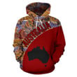 Australia Hoodie Aboriginal Kangaroo Red NNK 1409 - Amaze Style™
