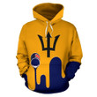 Barbados Flag Hoodie Bucket Spilling Paint - Amaze Style™