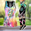 Don't Worry Be Hippie 3D Over Printed Legging & Tank Top - Amaze Style™