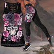 Flower love sugar skull tanktop & legging camo hunting outfit for women QB06182001 - Amaze Style™-Apparel