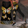 Butterfly Love Skull and Tattoos tanktop & legging outfit for women - Amaze Style™-Apparel