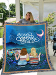 Stay Wild Moon Child Hippie Custom Name Blanket TA09062003 - Amaze Style™-blanket