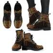 Mandala Dragonfly Rusty Gold Handcrafted Boots TA040605 - Amaze Style™-