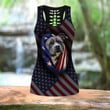 Pitbull Dog American Flag Combo Tank + Legging TA061806 - Amaze Style™-Apparel