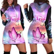 3D All Over Butterflies Art Pink Hoodie Dress Blanket - Amaze Style™