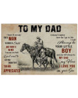 To My Dad From Son Horse Riding 3D All Over Printed Poster Horizontal - Amaze Style™-Poster