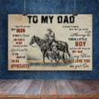 To My Dad From Son Horse Riding 3D All Over Printed Poster Horizontal - Amaze Style™-Poster