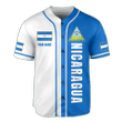 Nicaragua Half & Half Customized 3D All Over Printed Baseball Shirt & Cap - AM Style Design