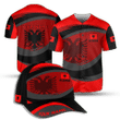 Albania Thunder Tornado Customize 3D All Over Printed Baseball Shirt & Cap - AM Style Design