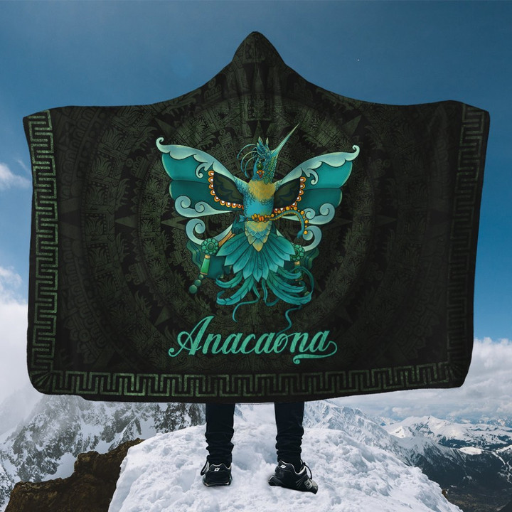 Aztec Hummingbird Itzpapalotl Maya Aztec Customized 3D All Over Printed Hooded Blanket - AM Style Design - Amaze Style™
