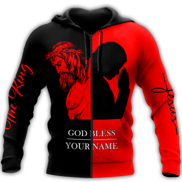 Premium Christian Jesus Bless v8 Personalized Name 3D All Over Printed Unisex Shirts - Amaze Style™-Apparel