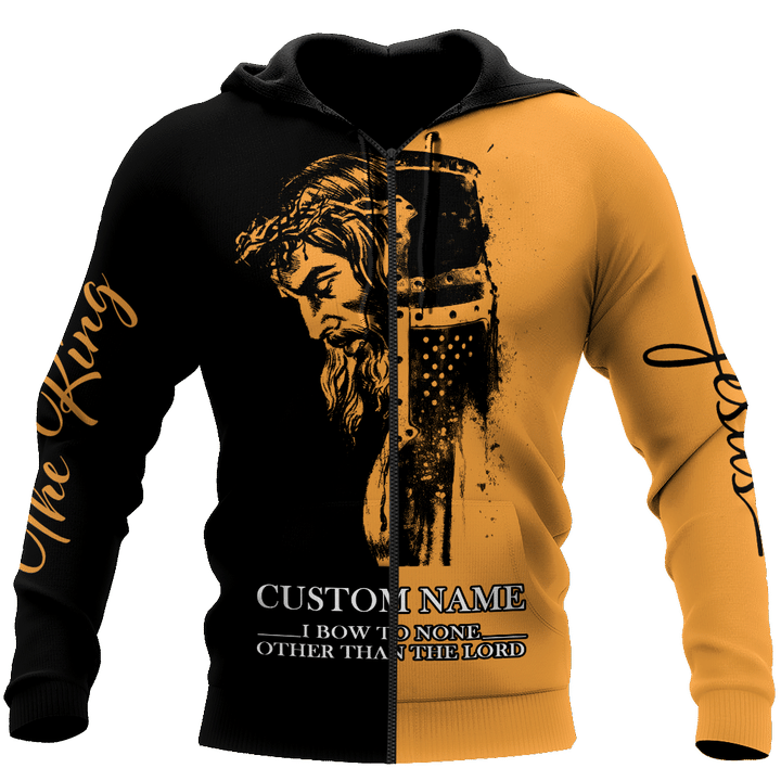 Premium Christian Jesus Bow to None v4 Personalized Name 3D All Over Printed For Men Shirts - Amaze Style™-Apparel
