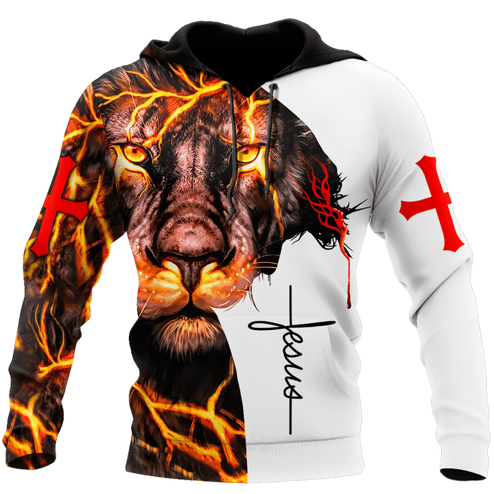 Faith in God Lightning Lion - 3D All Over Printed Style for Men and Women - Amaze Style™